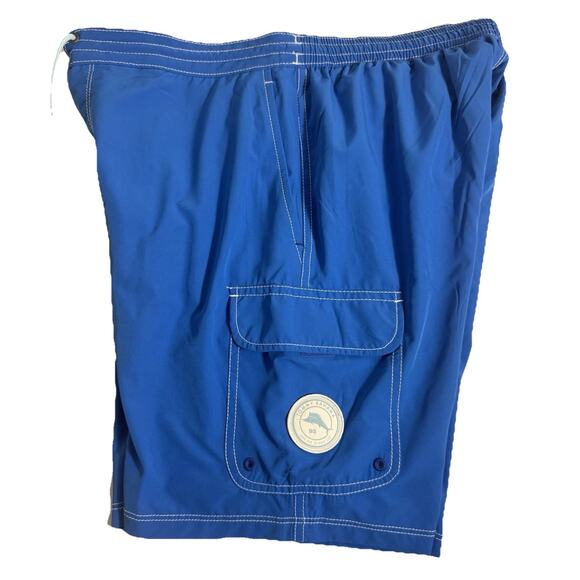Tommy Bahama Men's Medium Large & XL Swim Trunks Solid Blue - Picture 7 of 12